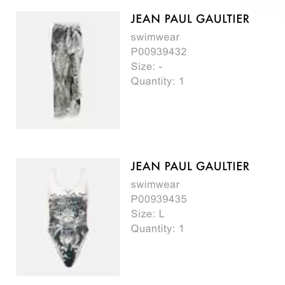 Jean Paul Gaultier one piece and coverup